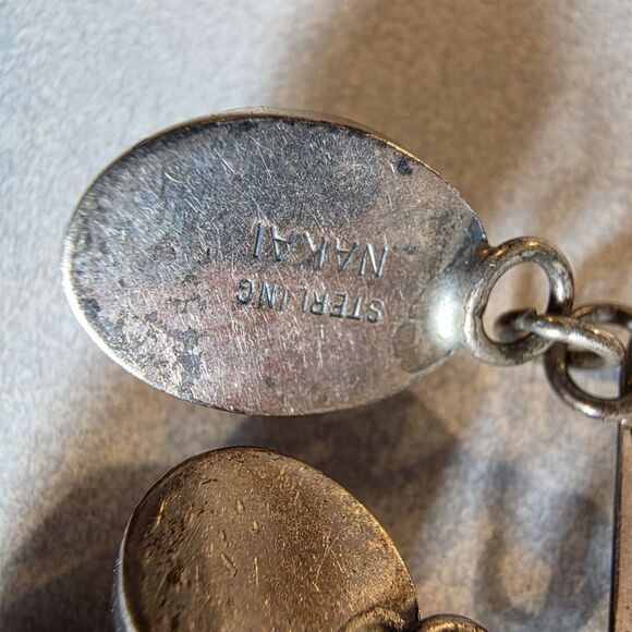 Native American Pin - Sterling Silver Gemstones Brooch by E. Pino Nakai - Picture 3 of 5